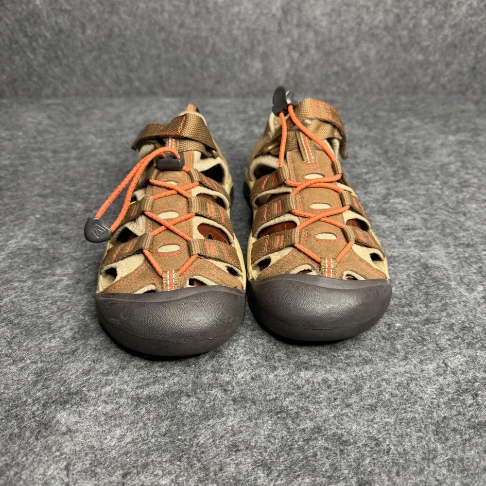 Keen Newport H2 Hiking Sandals Mens Brown Orange Bungee‎ Lace Water Shoes